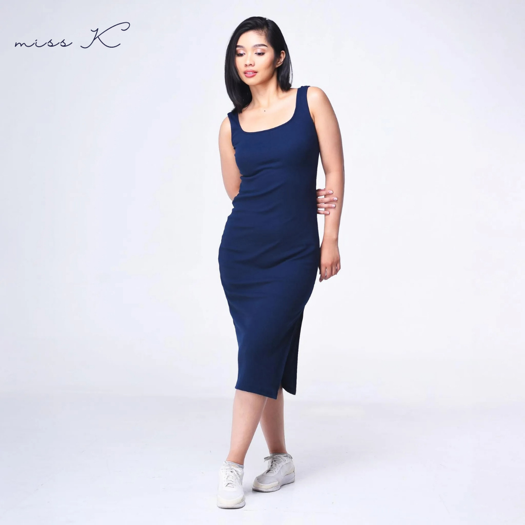 Margaret Dress - Sleeveless Long Dress with Side Slit