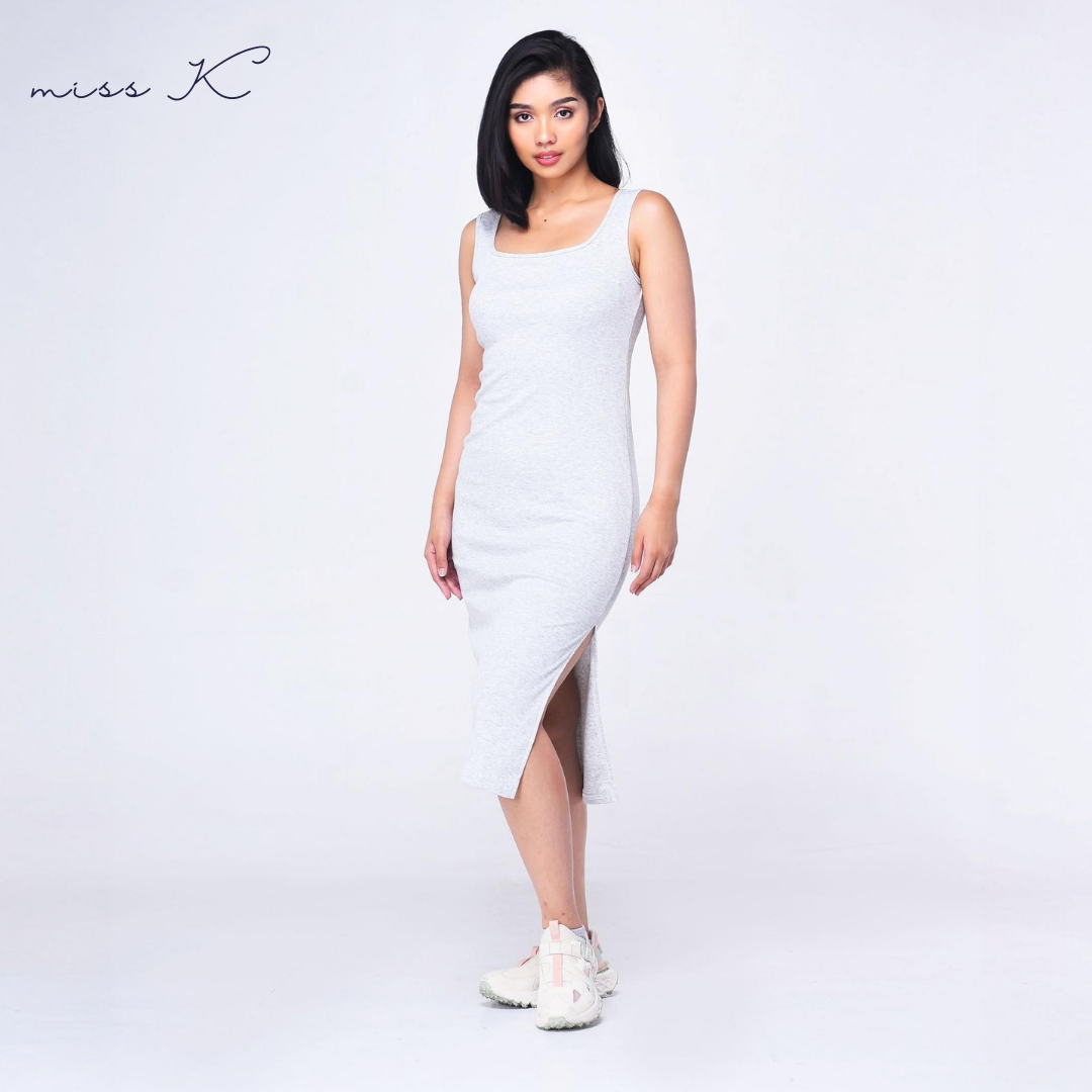 Margaret Dress - Sleeveless Long Dress with Side Slit