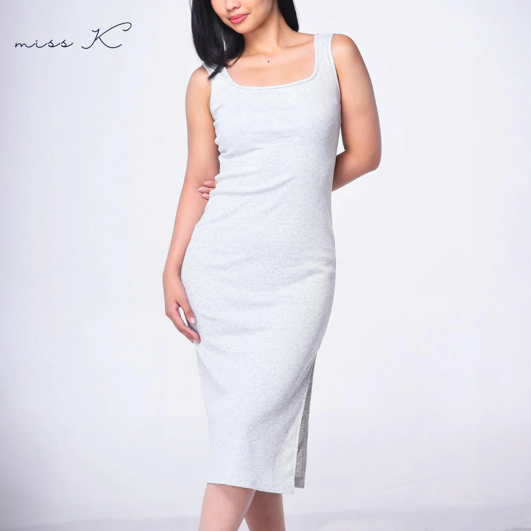 Margaret Dress - Sleeveless Long Dress with Side Slit