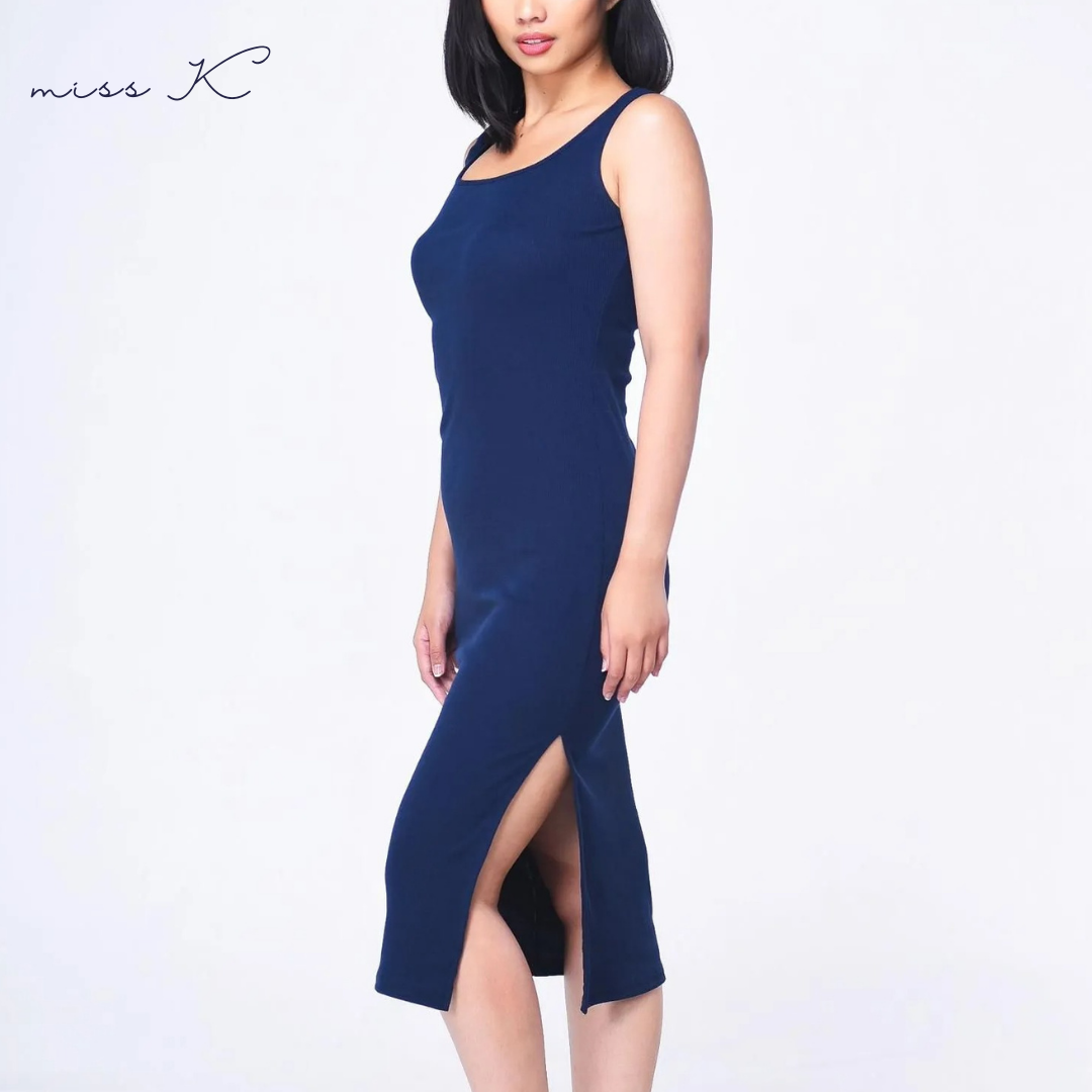 Margaret Dress - Sleeveless Long Dress with Side Slit