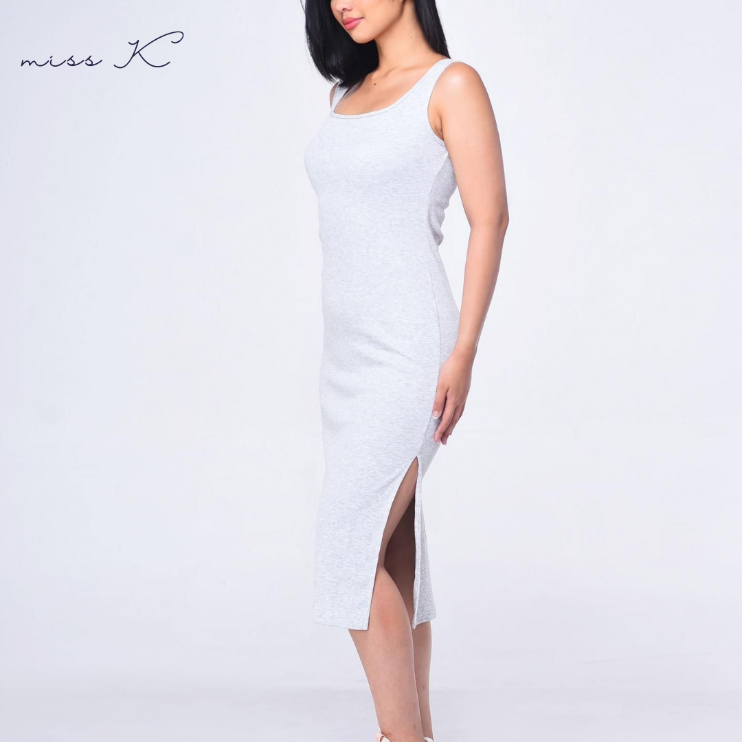 Margaret Dress - Sleeveless Long Dress with Side Slit