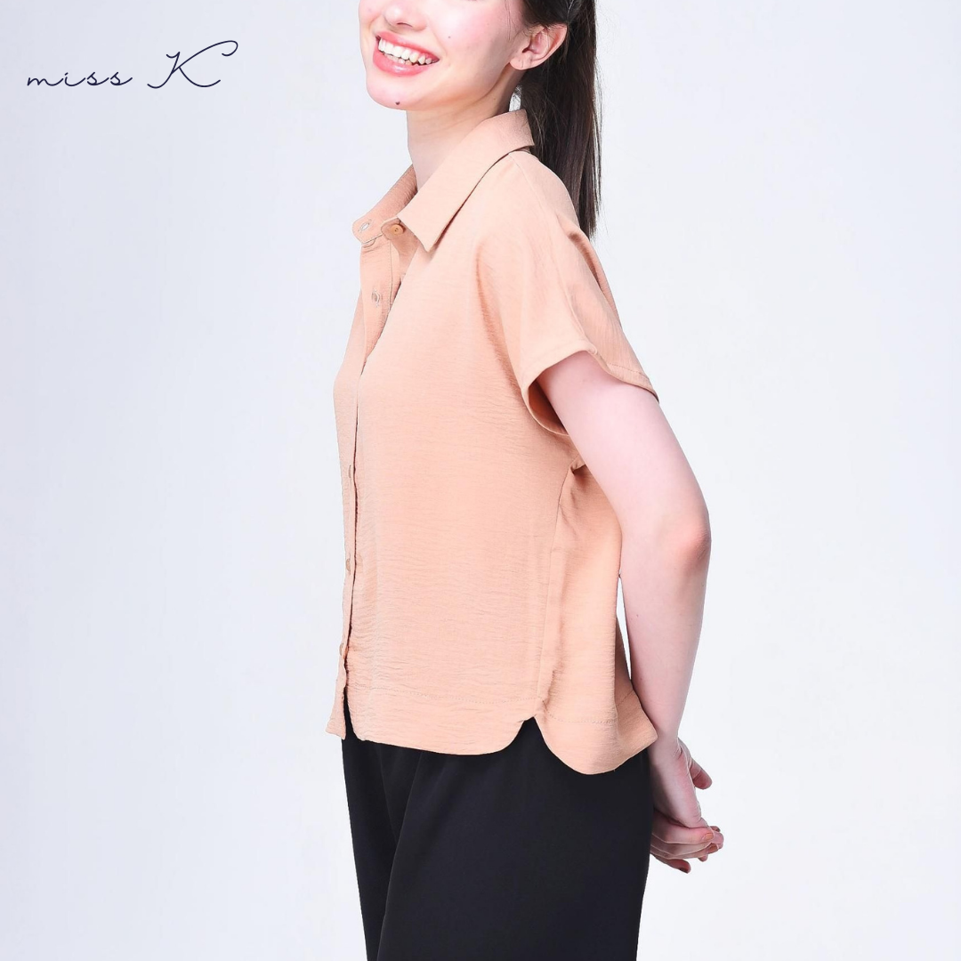 Skylar Button Up - Extended Sleeve Polo Blouse