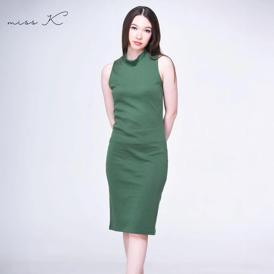 Victoria Dress - Turtle Neck Sleeveless Dress