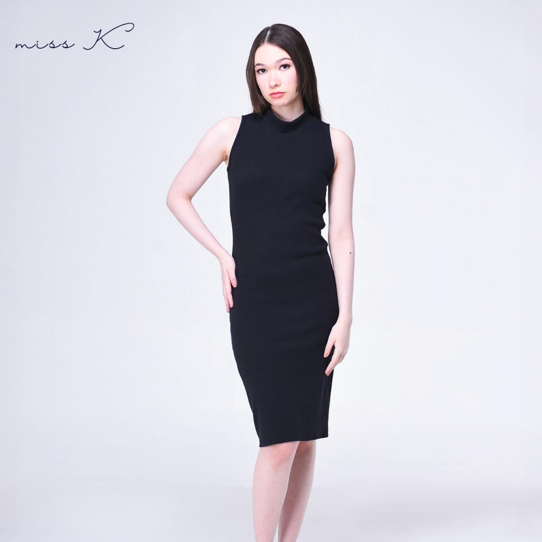 Victoria Dress - Turtle Neck Sleeveless Dress