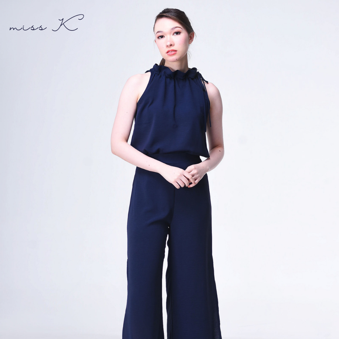 Bella Top - Haltered Blouse with Neck Ruffle