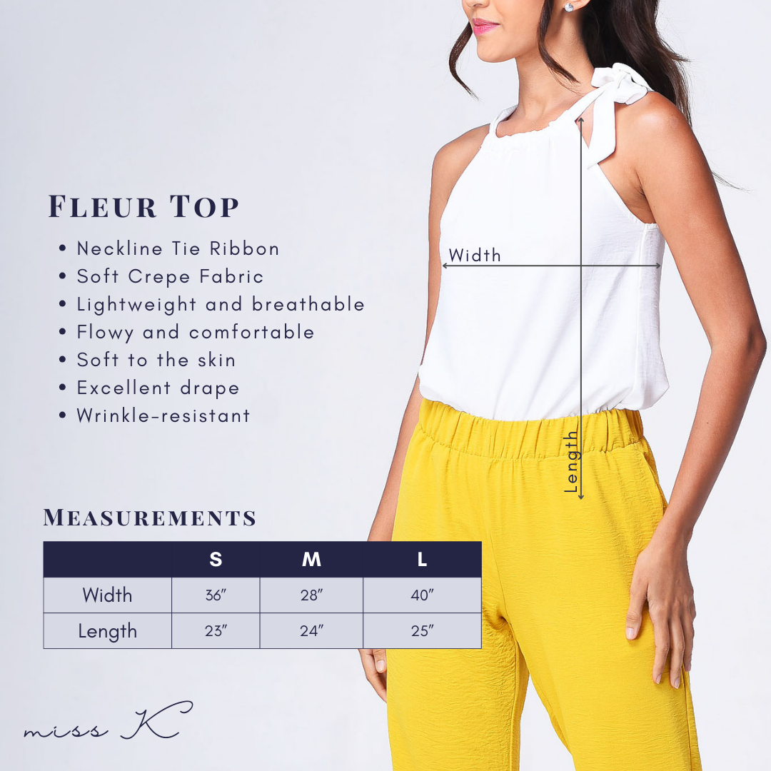 Fleur Top - Haltered Blouse with Side Ribbon